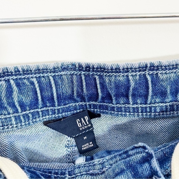 Gap NWT Mens Medium Pull on Jeans Washwell Wash Dad‎ Jeans Elastic Waist - Picture 7 of 12